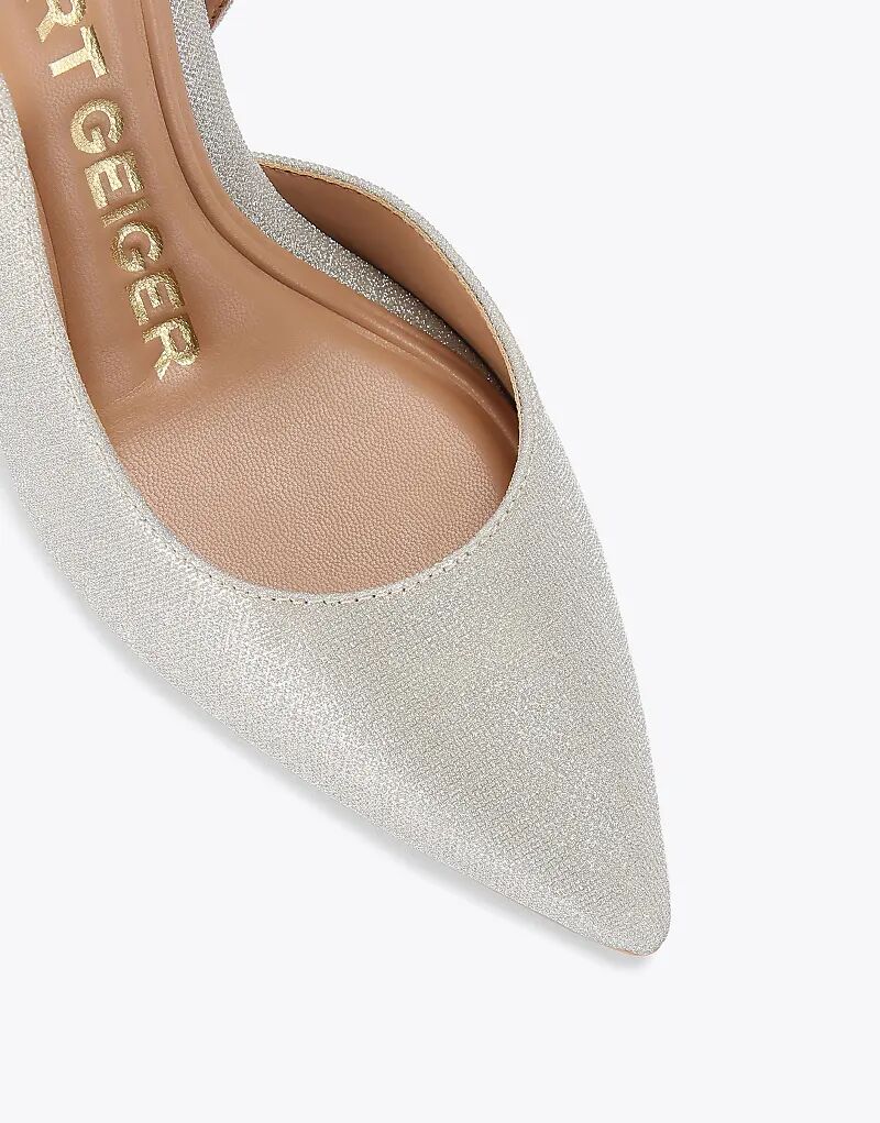Туфли на каблуке KG Kurt Geiger Aria2 серебристого цвета — фото 3
