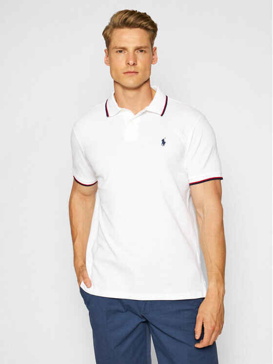 

Рубашка-поло узкого кроя Polo Ralph Lauren, белый
