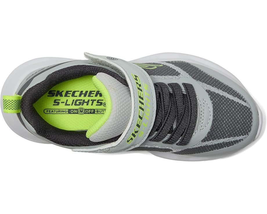Детские кроссовки SKECHERS KIDS Glide-Step Lights 400240L (Little Kid/Big Kid), Grey/Lime — фото 2
