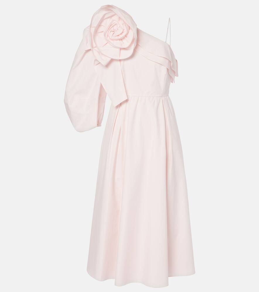 

Асимметричное платье миди из поплина с цветочной аппликацией Dorothee Schumacher, Shadow Rose