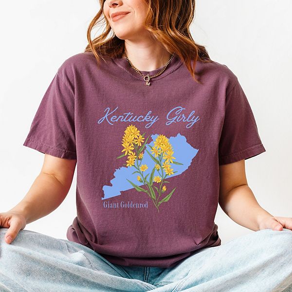 

Футболка Kentucky girly flower garment dyed Simply Sage Market, Berry, Зеленый, Футболка Kentucky girly flower garment dyed Simply Sage Market, Berry