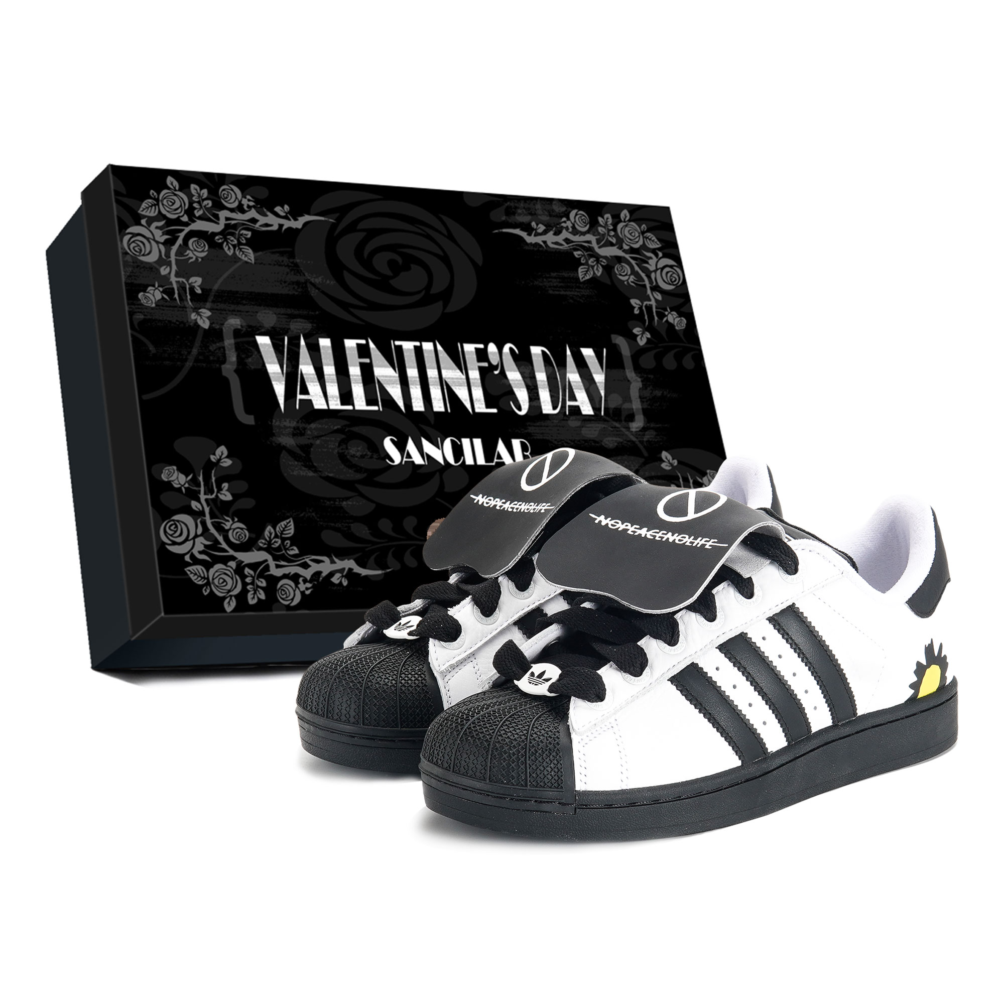 

Adidas Originals Низкие противоскользящие износостойкие кроссовки для скейтбординга Superstar 2, мужские, черно-белые