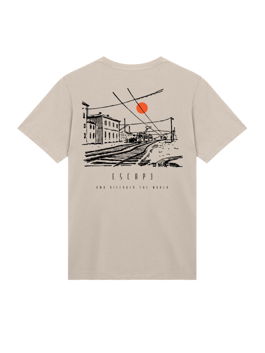 

Рубашка F4NT4STIC Escape Discover the World Town Train Station, Greige