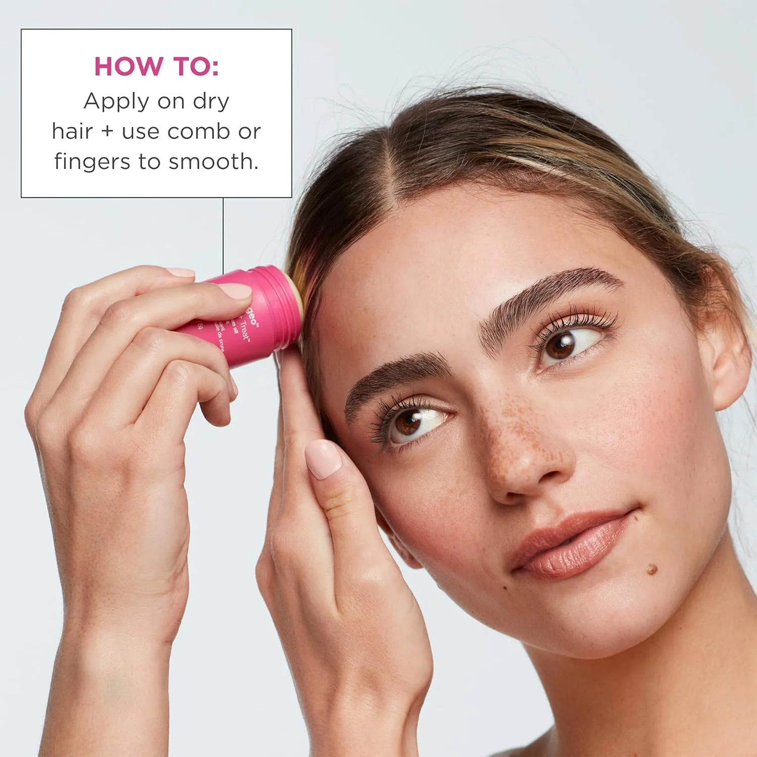 Briogeo Style + Treat Hair Styling Sleek Stick для контроля непослушных волос и гладких укладок, легкий финишный бальзам, без силиконов, веганский, 14 г — фото 4