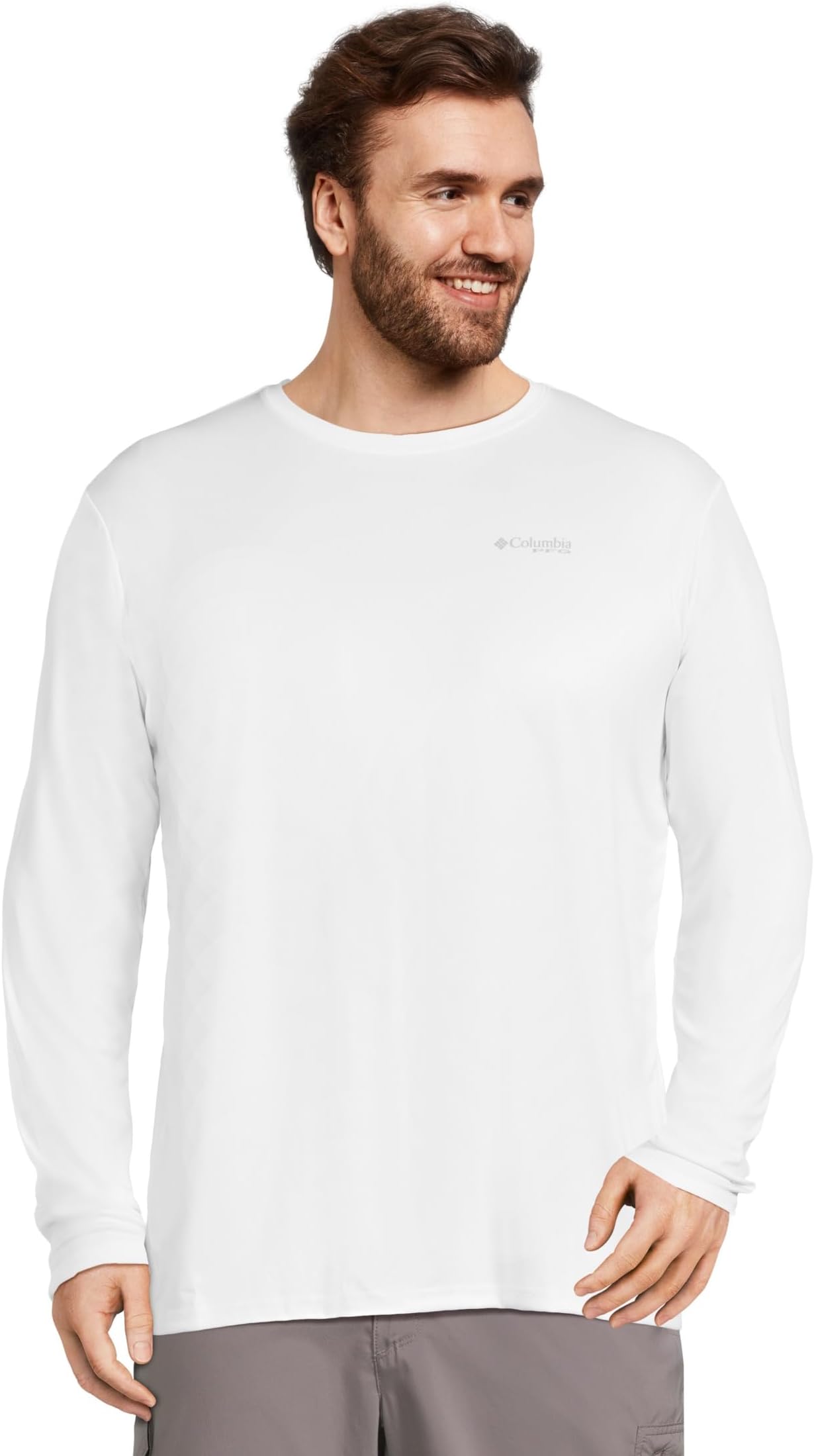 

Рубашка Columbia Big & Tall Terminal Tackle PFG Fish Flag Long Sleeve Shirt, цвет White/Collegiate Navy