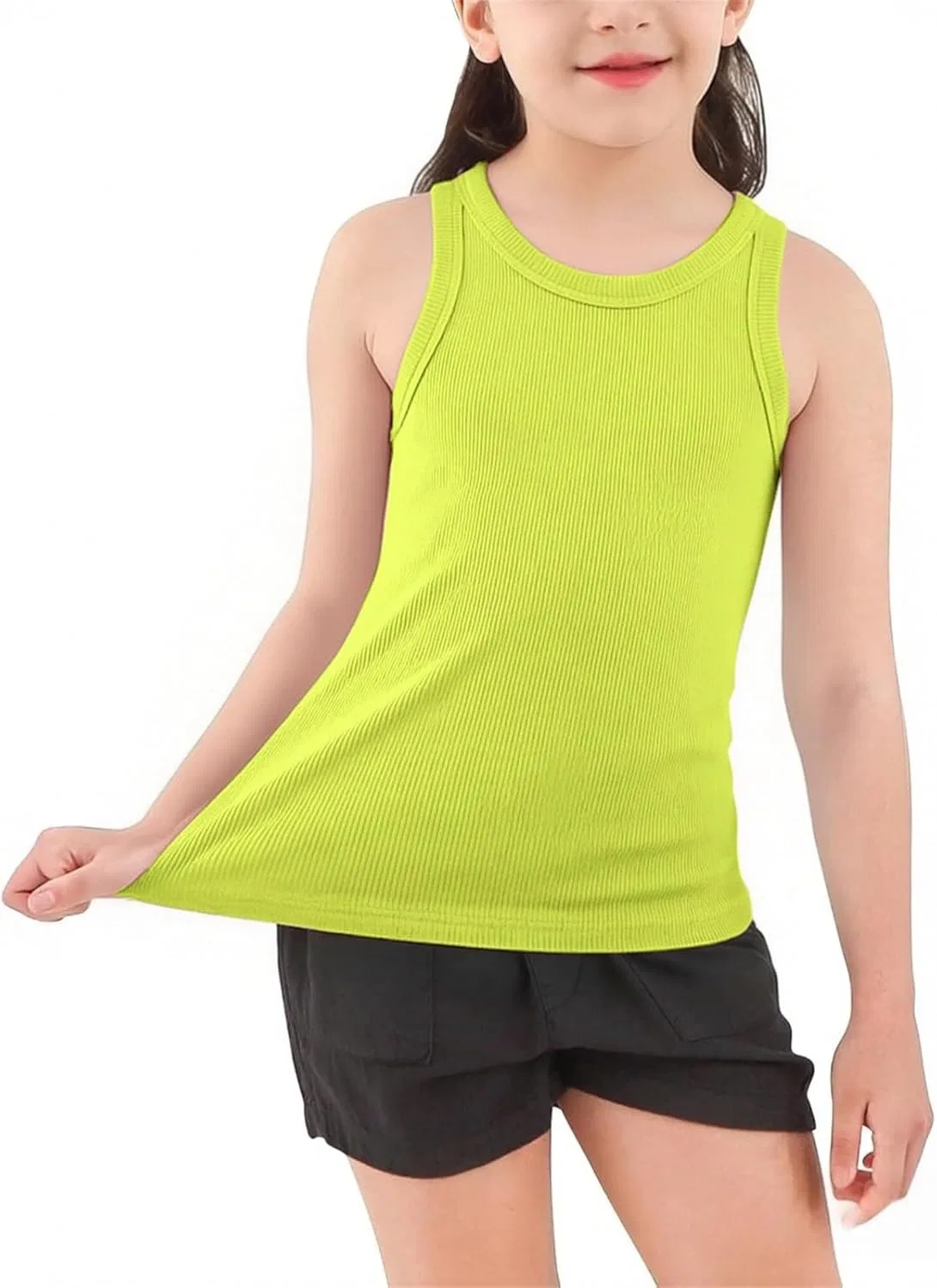 Детская майка-топ Athletic Ribbed Knit, Yellow — фото 2