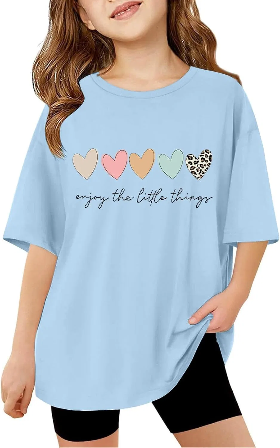Футболка детская с принтом, Activewear, Light Blue, 3-14Y