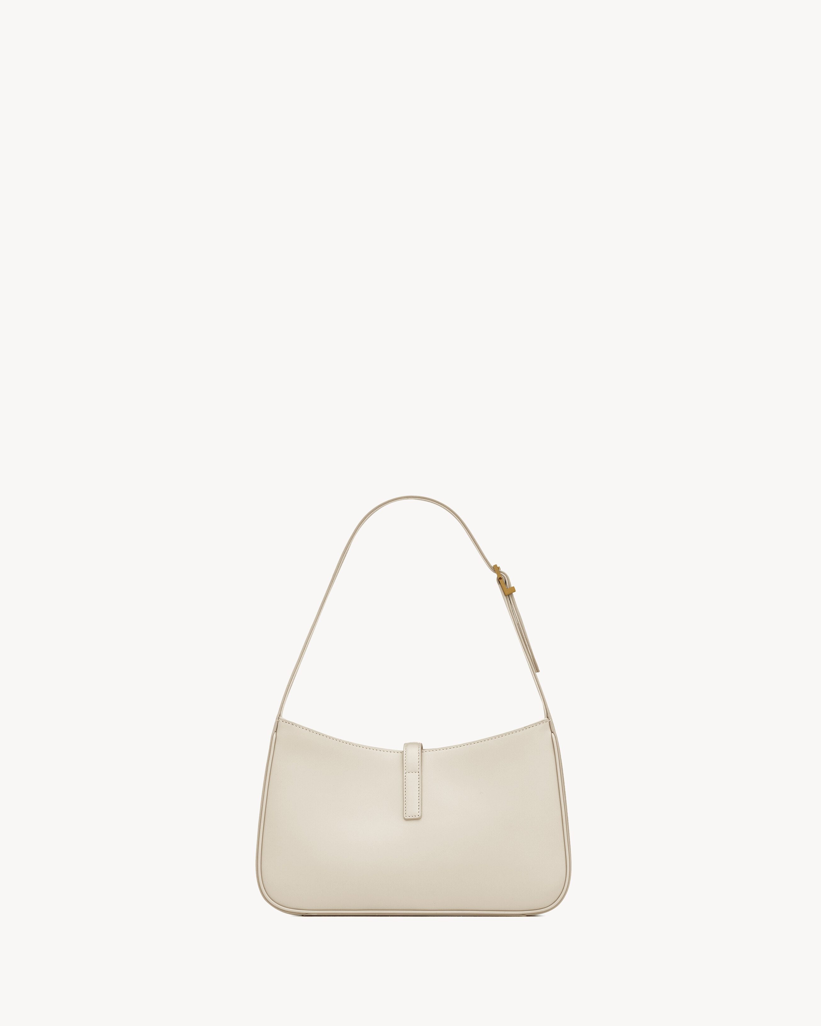 Сумка-хобо с кожаным язычком с логотипом THE CASSANDRE Saint Laurent, белый — фото 3