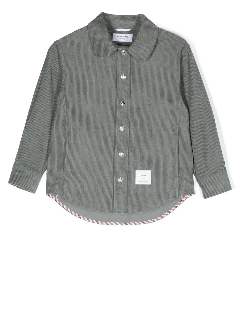 

Вельветовая куртка-рубашка Thom Browne Kids, серый