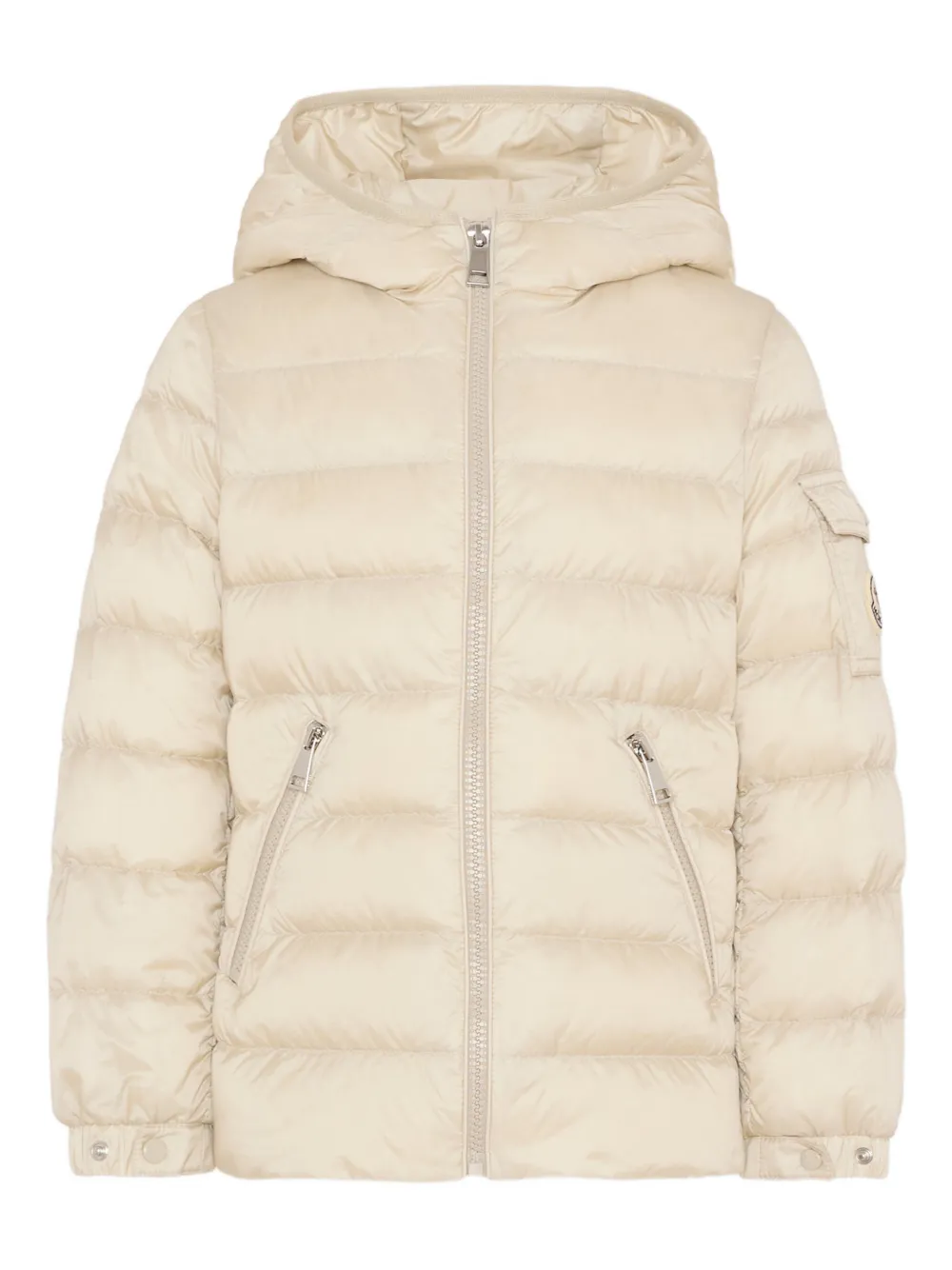 

Пуховик с капюшоном Moncler Enfant, нейтральный