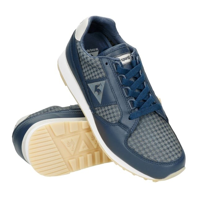Eclat мужские темно-синие кроссовки с узором "гусиные лапки" Le Coq Sportif, синий — фото 4