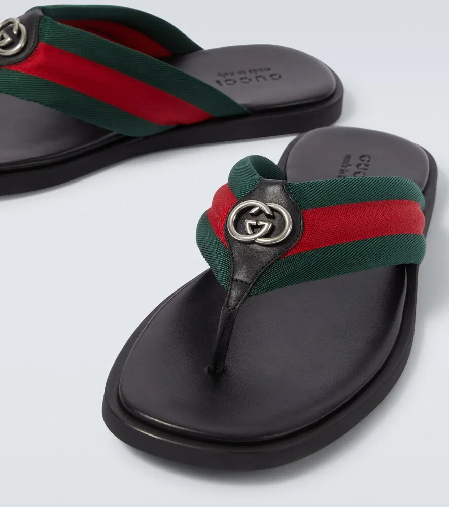 Слайды GG Web Stripe Gucci, зеленый — фото 3