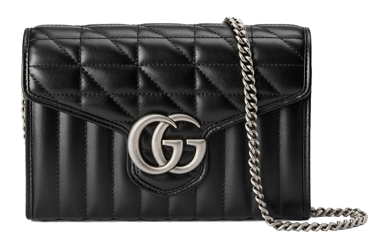 

GG Marmont Квилтинг Кожаная Конверт Сумка Кроссбоди Через Плечо Женская Черная GUCCI