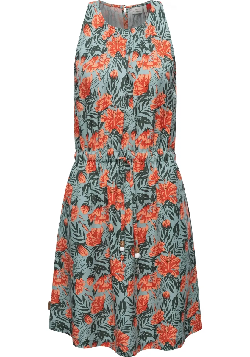 

Платье А-силуэта Ragwear "Sanai Print Organic", стильное летнее платье с игривыми деталями, голубой