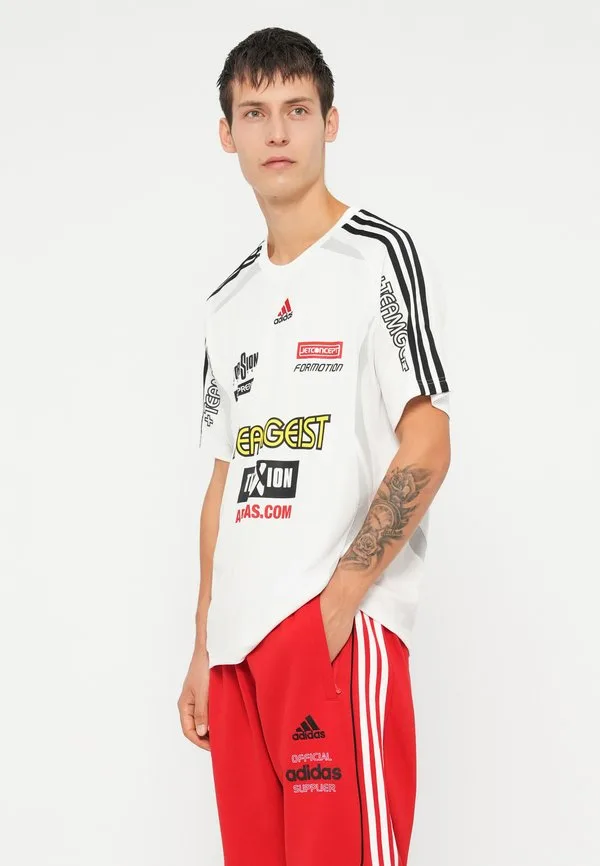 Брюки для спортивного костюма Adidas Originals, Better Scarlet/White — фото 4