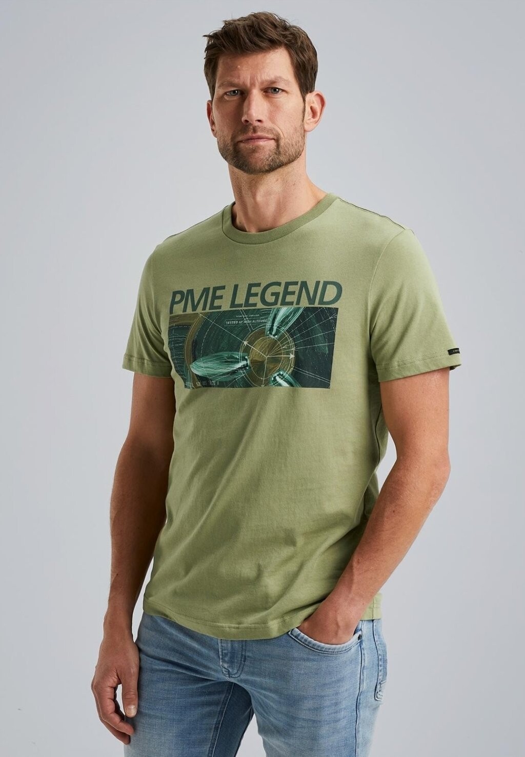 

Футболка с принтом PME Legend, цвет sage