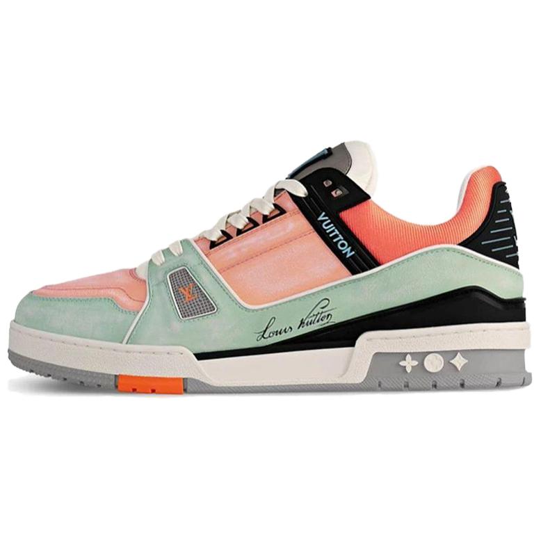 Кроссовки Low Top для скейтбординга Унисекс Розовые Зеленые Черные LOUIS VUITTON