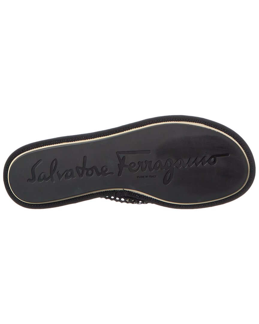Ferragamo сандалии с сетчатым верхом Salvatore Ferragamo, черный — фото 4