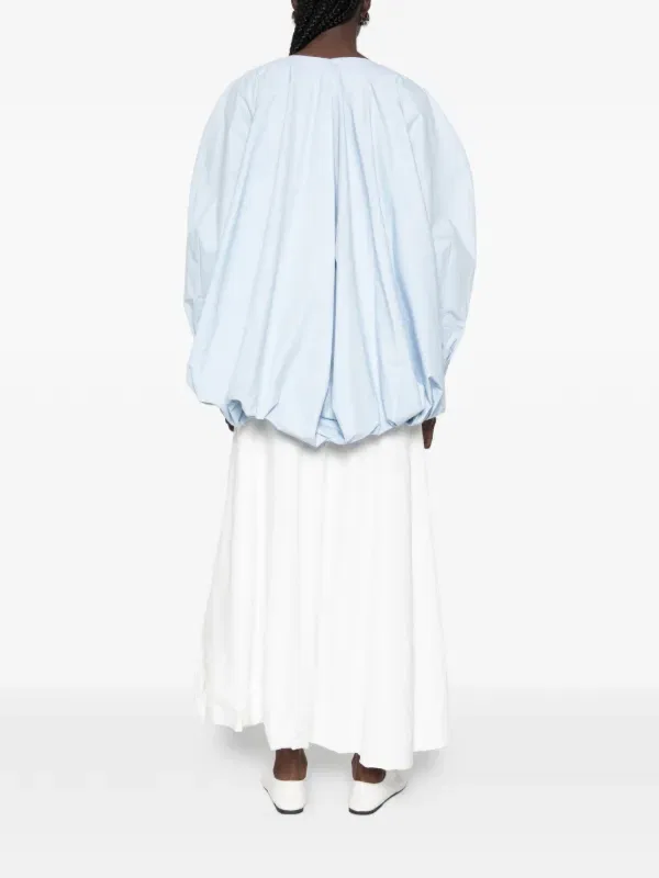 Платье с пышными рукавами и объемной спинкой Jacquemus, синий — фото 4