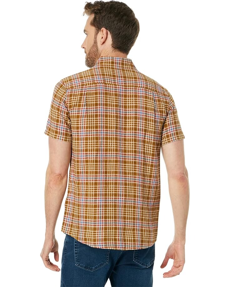 

Рубашка Pendleton Short Sleeve Dawson Linen Shirt, цвет Bronze/Red/Blue Plaid