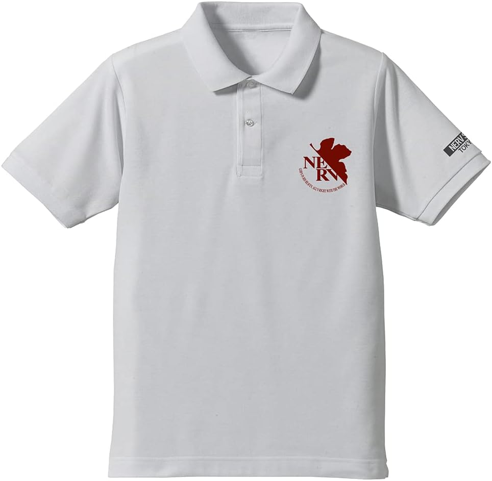 

Поло COSPA EVANGELION NERV с вышивкой, белое, размер L