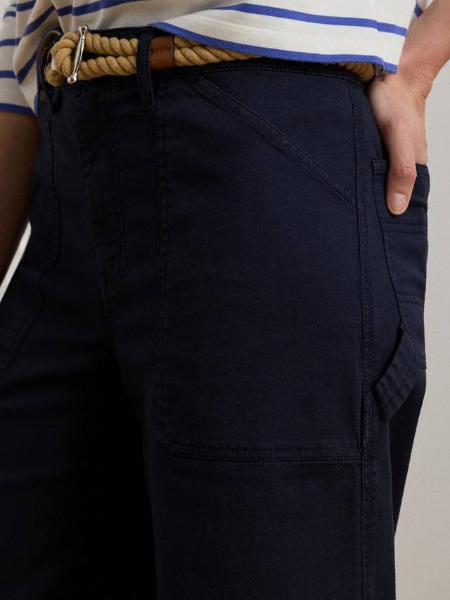 Lauren Yurshane укороченные чинос широкого кроя с эффектом стретч Ralph Lauren, Navy — фото 4