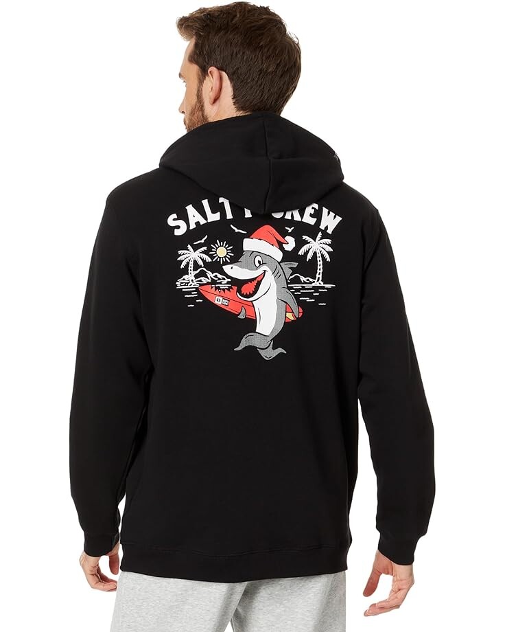 

Худи Salty Crew Santa Shark Pullover Fleece Hoodie, черный
