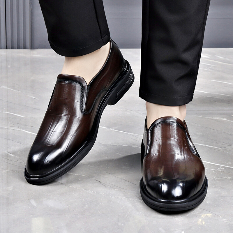 Туфли LUOMAIKE Dress Shoes Men Low-Top, коричневый — фото 3
