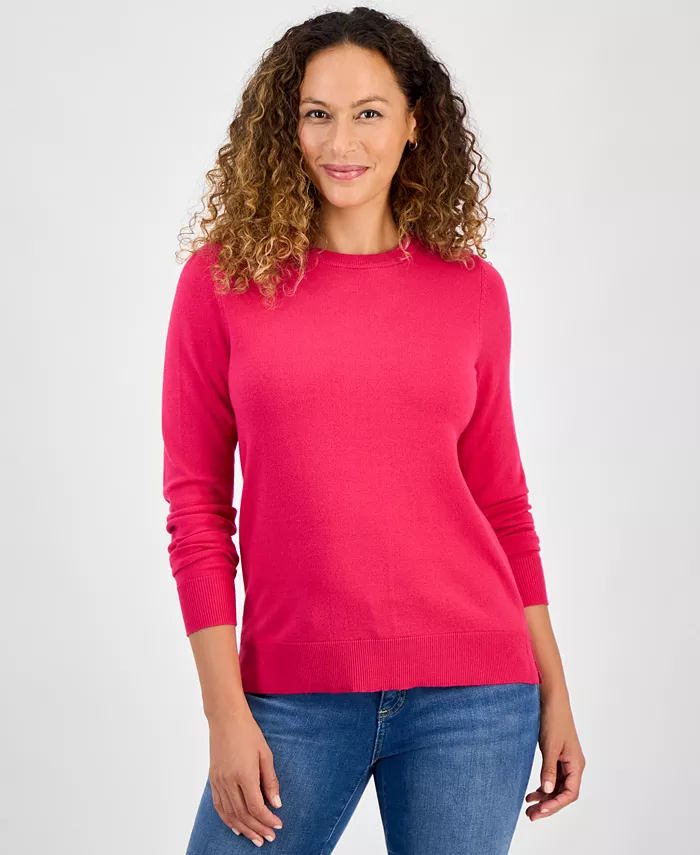 

Небольшой свитер с круглым вырезом, созданный для Macy's Style & Co, розовый