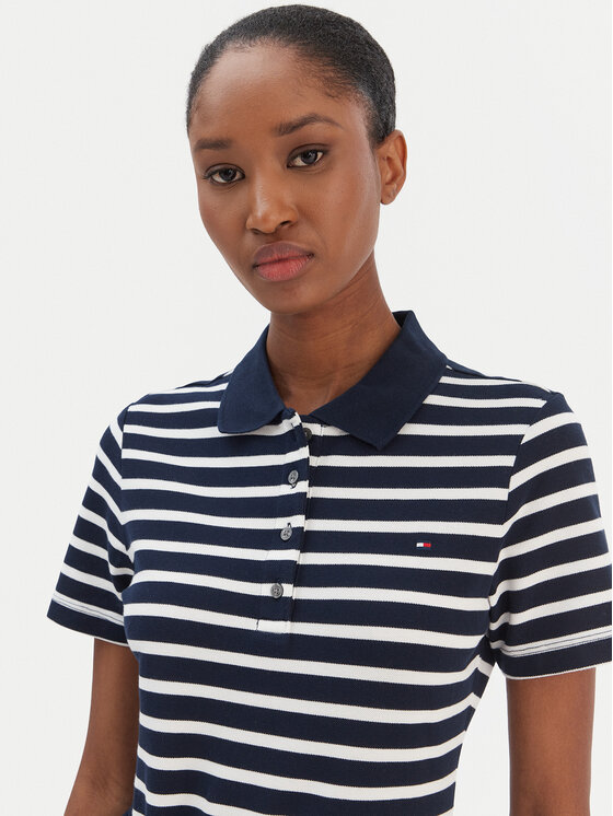 Повседневное платье slim fit 1985 WW0WW43228 Tommy Hilfiger, синий — фото 4
