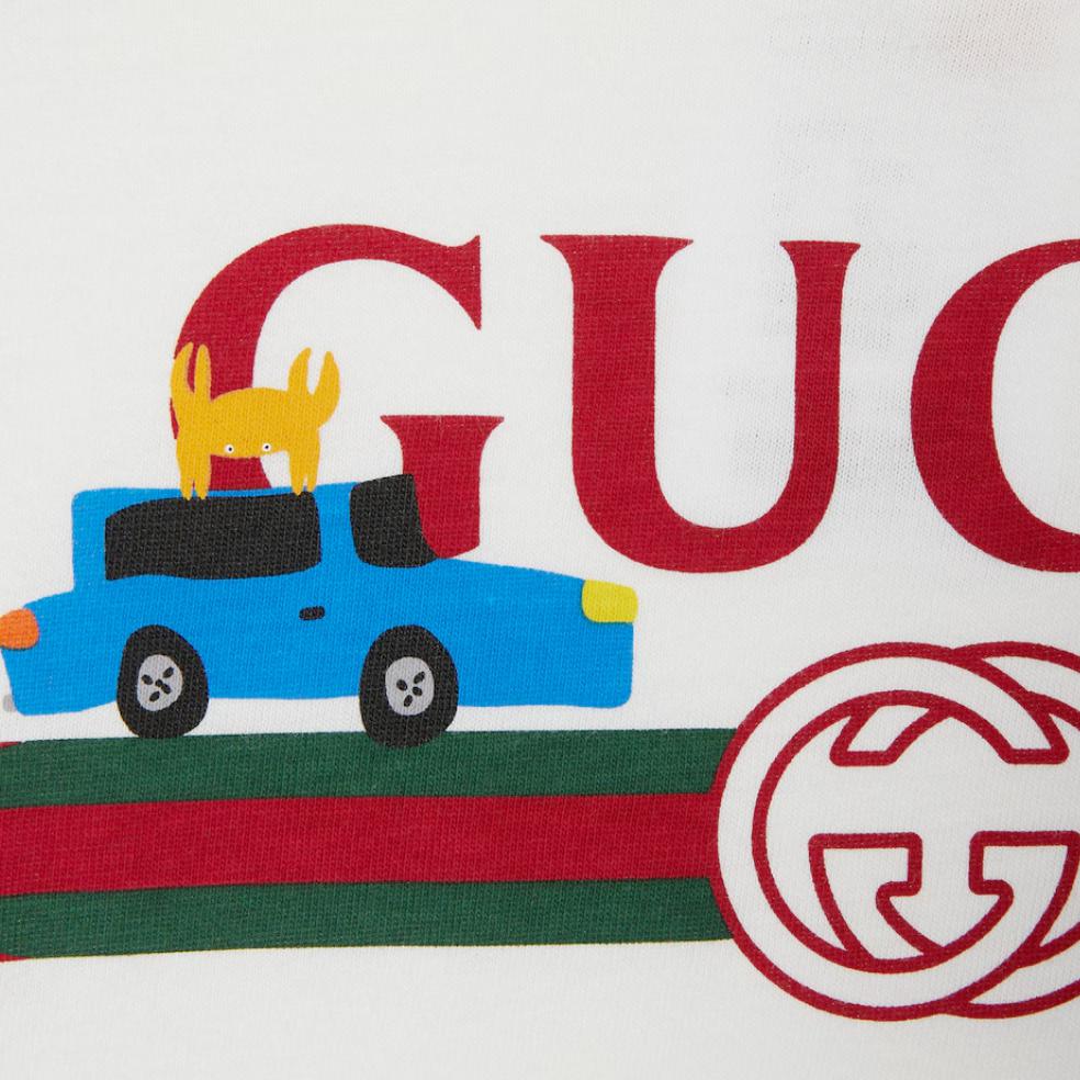 Футболка SS26 для детей от 3 до 7 лет Gucci, белый — фото 4