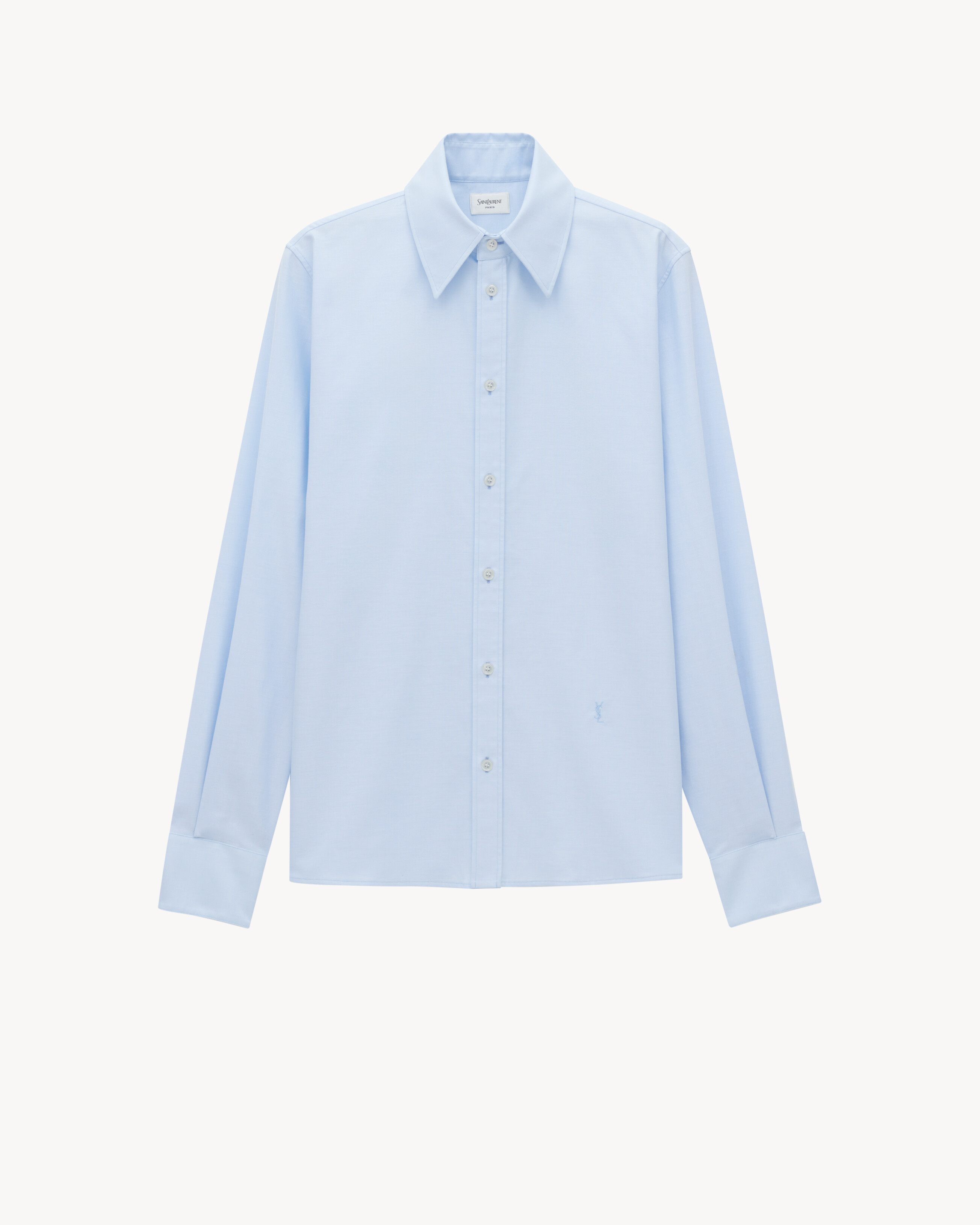 

Оксфордская рубашка CASSANDRE из хлопка Saint Laurent, синий