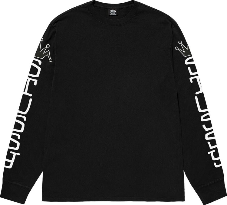 

Лонгслив Stussy Pigment Dyed Jumbo 'Black', черный