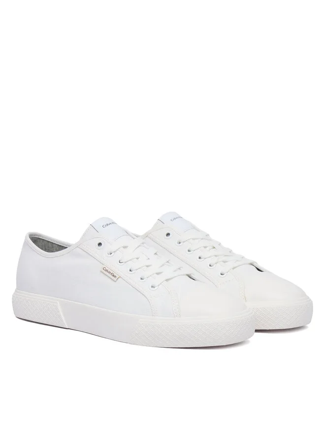 Calvin Klein Тканевые кроссовки Vulc Laceup CV HM0HM02121 белые — фото 2