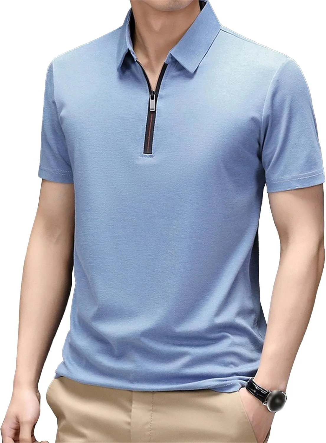 

Мужская поло с коротким рукавом и воротником-стойкой, быстросохнущая Aosufei