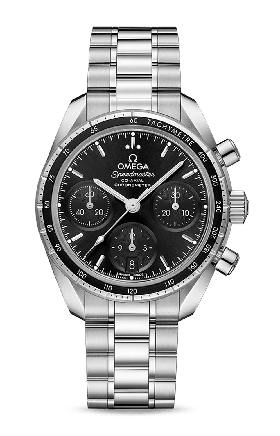 СПИДМАСТЕР 38 КО-АКСИАЛ ХРОНОГРАФ 38 ММ - 324.30.38.50.01.001 OMEGA, серебряный
