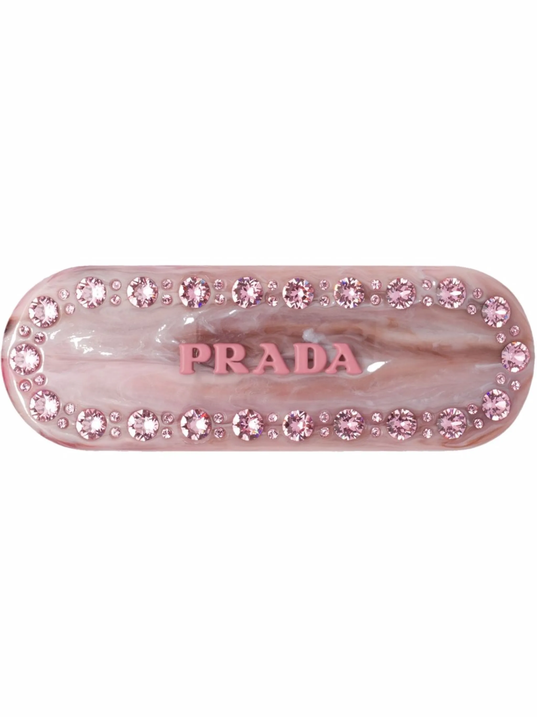 

Заколка для волос с логотипом Prada, розовый