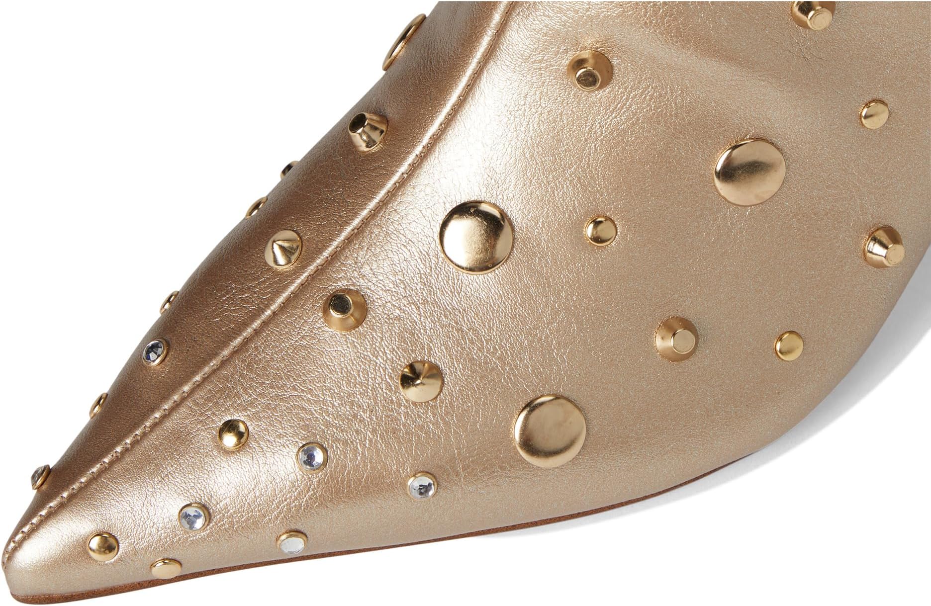 Ботинки Jessica Simpson Viviana Kitten Heel Studded Bootie, золотой — фото 2