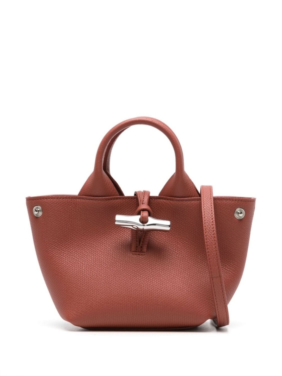 

Маленькая сумка-тоут Longchamp Roseau, коричневый