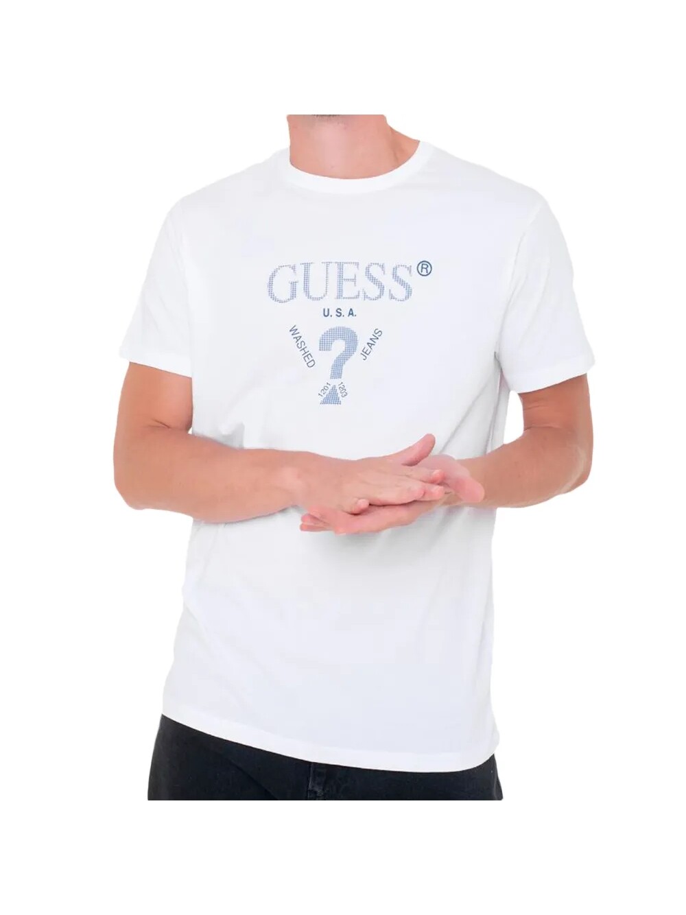 

Футболка homme usa стираная Guess, белый