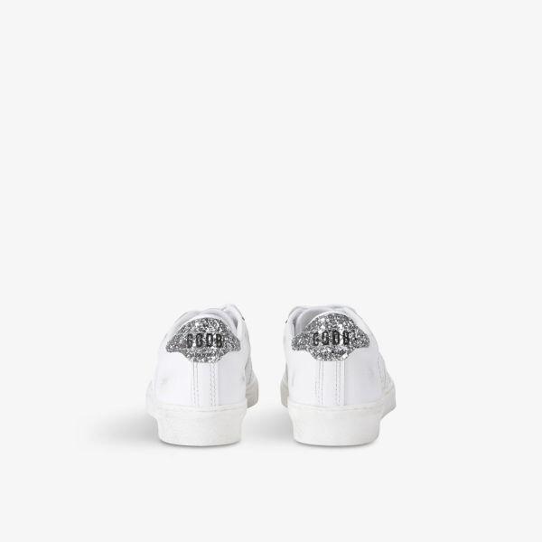 Женские кожаные низкие кроссовки matchstar 10449 Golden Goose, белый — фото 4