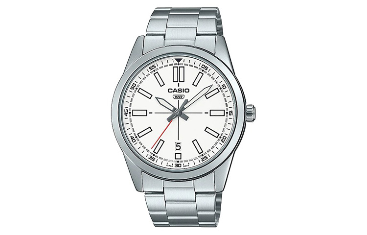 

CASIO Часы Men Standard Series White Watch MTP-VD02D-7E, White Dial
