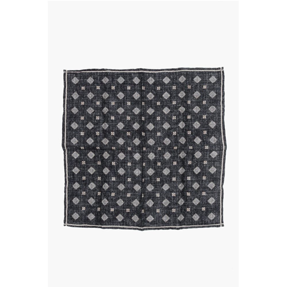 

Шелковый двусторонний нагрудный платок Brunello Cucinelli, серый