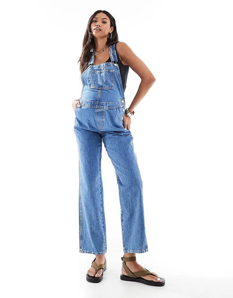 

Джинсовый комбинезон для беременных ASOS DESIGN, средне-синий Asos Maternity