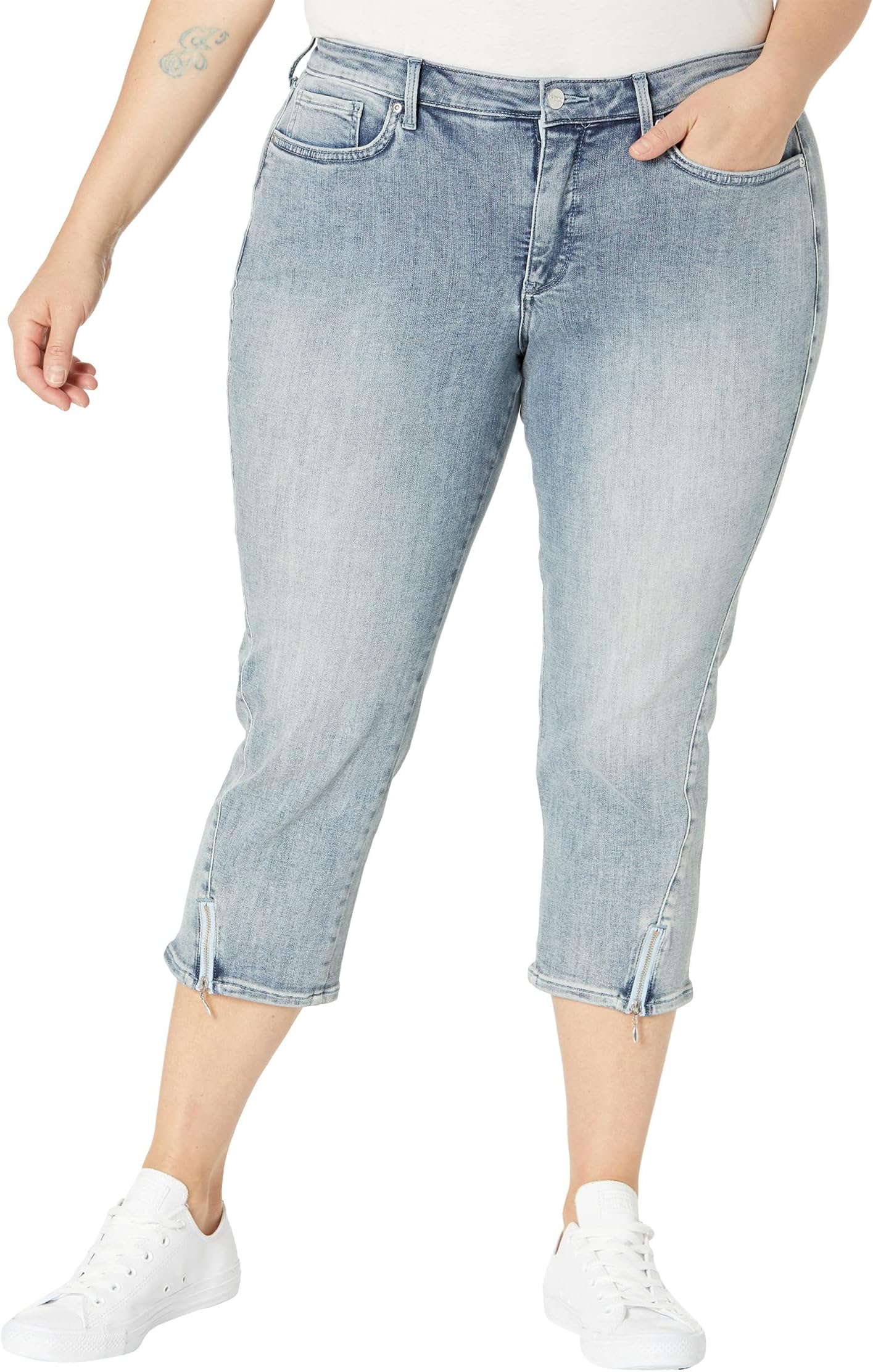 

Джинсы Nydj Plus Size Chloe Denim Capris in Clean Affection, цвет Clean Affection