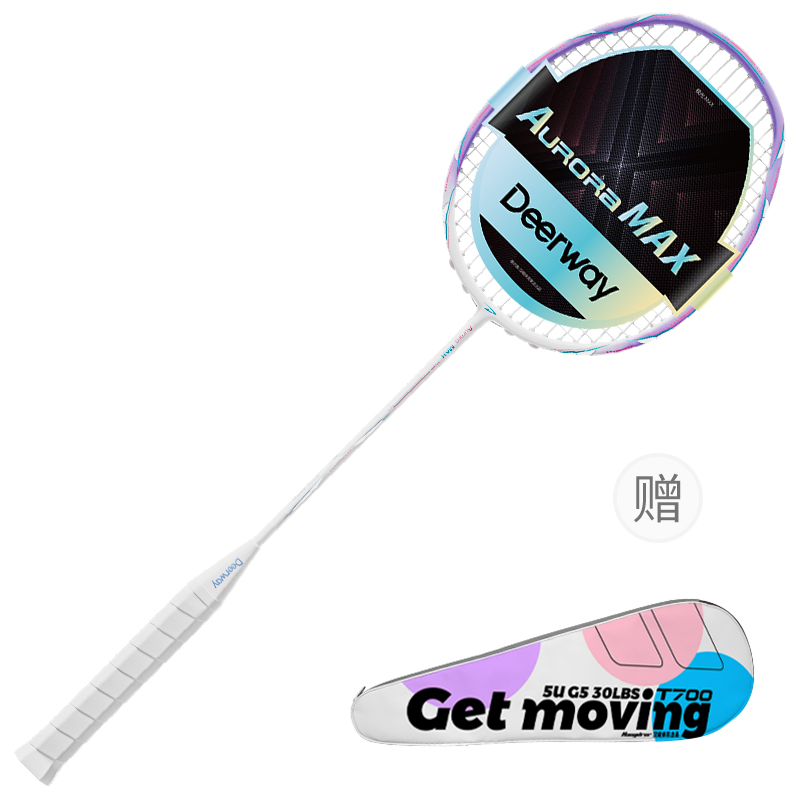 

DEERWAY Ракетка для бадминтона Aurora MAX Full Carbon начального уровня Unisex 5UG5 Purple