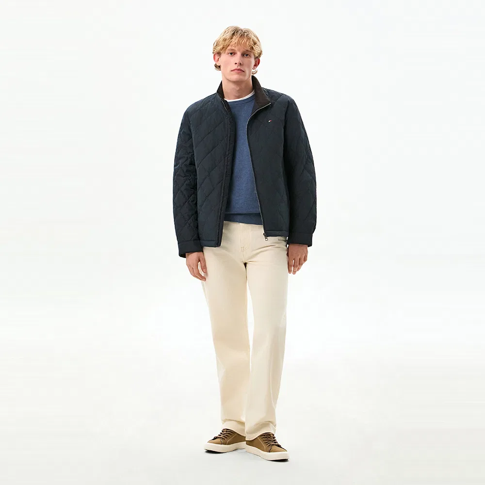 Мужская стёганая куртка тёмно-синего цвета от Tommy Hilfiger — фото 2