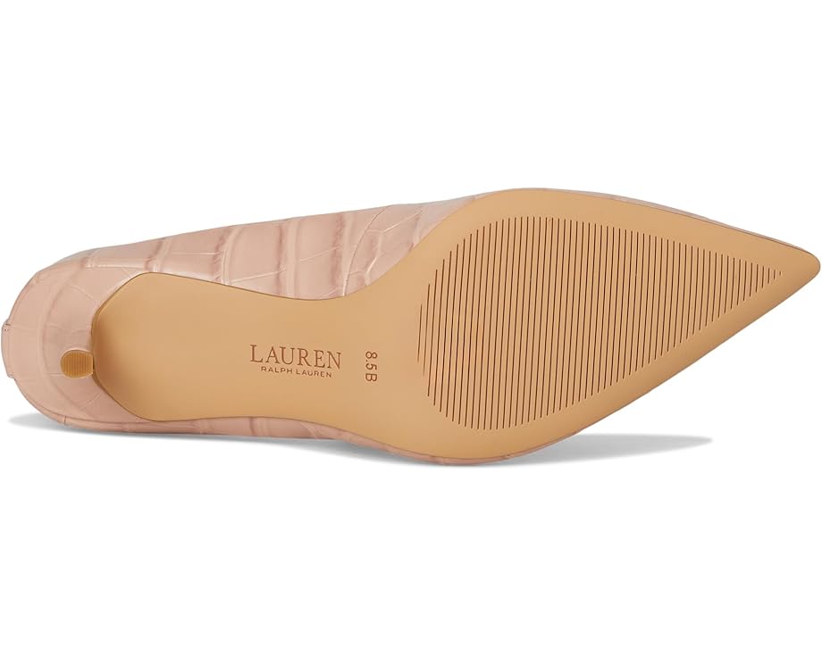Туфли Lauren Ralph Lauren Lanette Crocodile Embossed Leather Pumps, цвет Sunrise Blush — фото 3