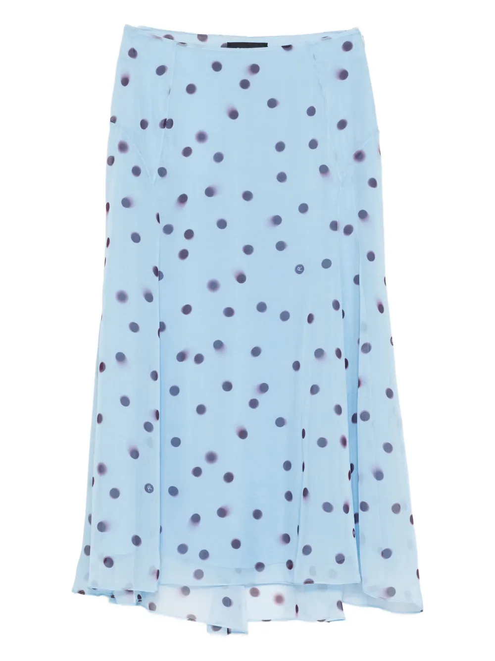 

Шелковая юбка в горошек Rochas, синий