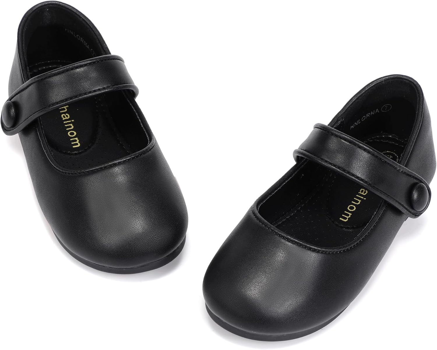 

Детские туфли для девочек Hehainom с ремешком Mary Jane, балетки, для девочек, для цветочной девочки, малышей, на свадьбу, вечеринку и в школу, Blackpu